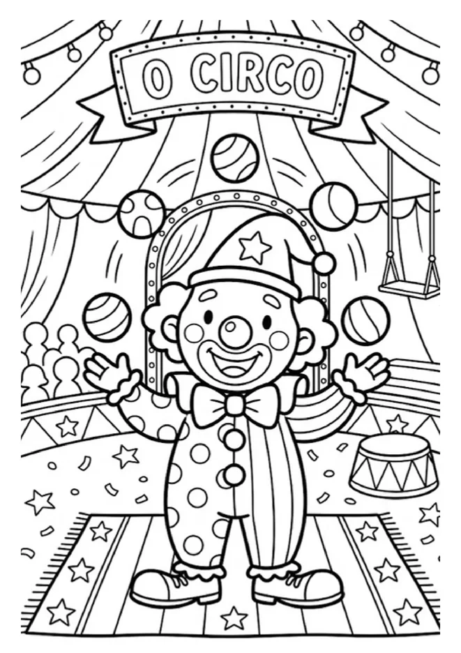 Desenhos de Circo Para Colorir para imprimir e colorir - imagem 3